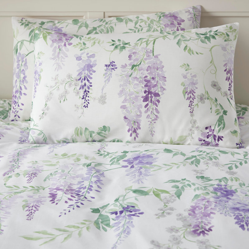Polyester Floral Duvet Cover Set with Pillowcases Included, Super King - 2 Standard Pillowcases