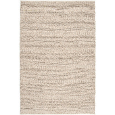Zekia Cream Hand-Woven Wool Rug