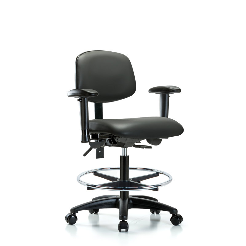Chaise de travail Kyis, Gris foncé, Oui, Roulettes