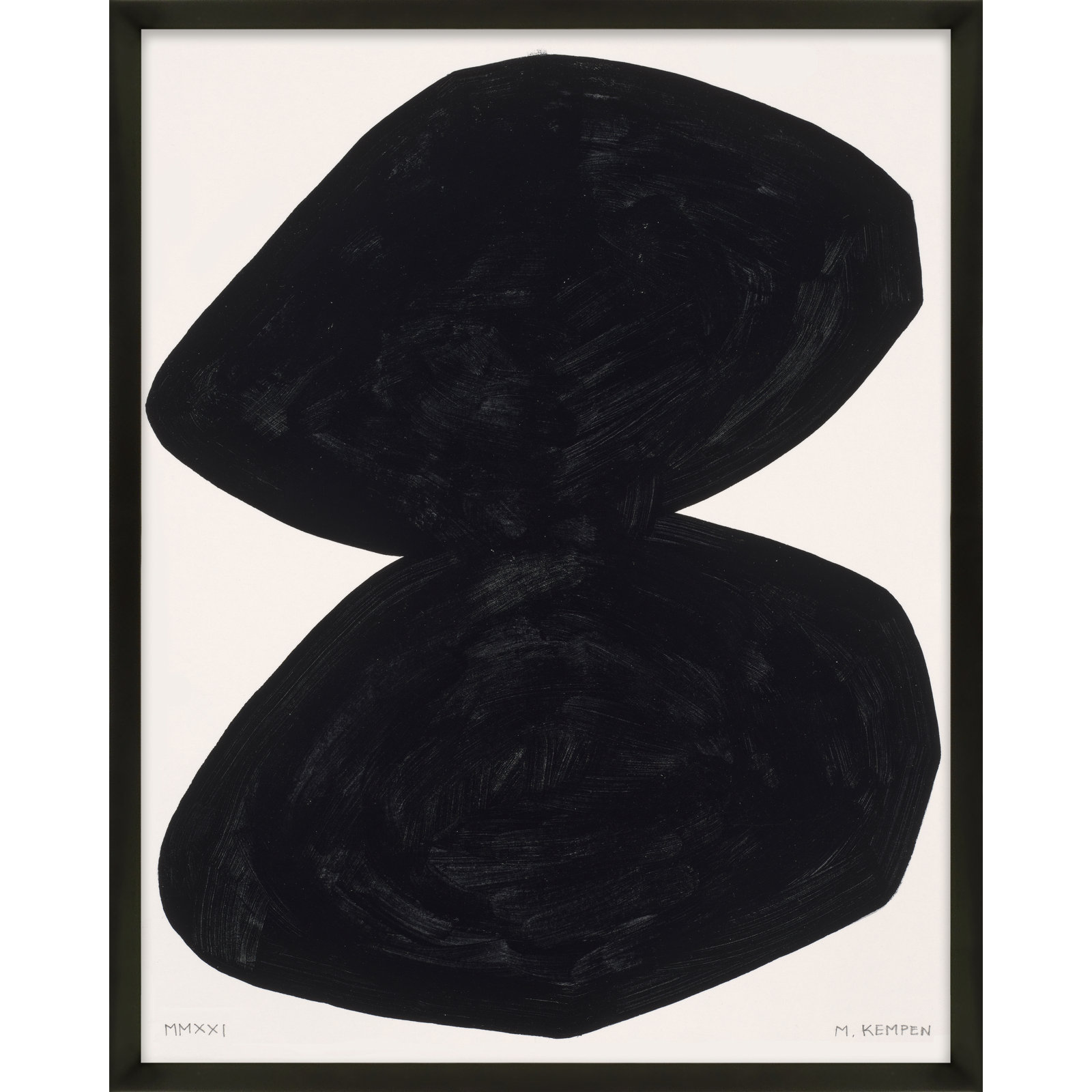Module On White 2 by Michael Kempen, Black, 38" H x 30" W x 1.25" D