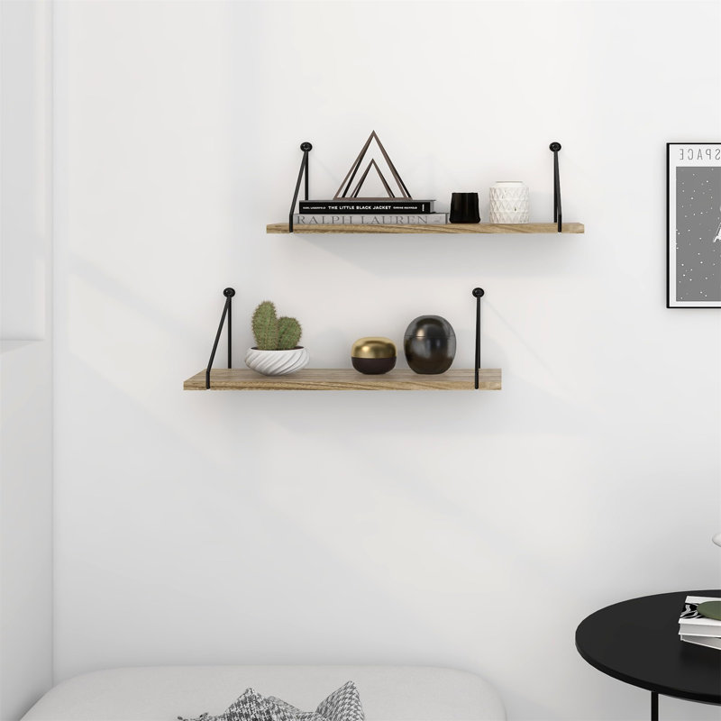 Amarionna Floating Shelf, Brown, Black