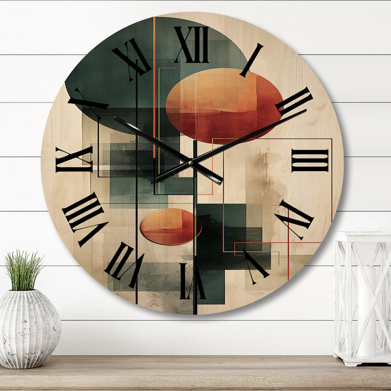 Horloge murale surdimensionnée en bois, Moyenne