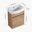Meuble-lavabo simple 16,8 po avec plateau en céramique Alyria