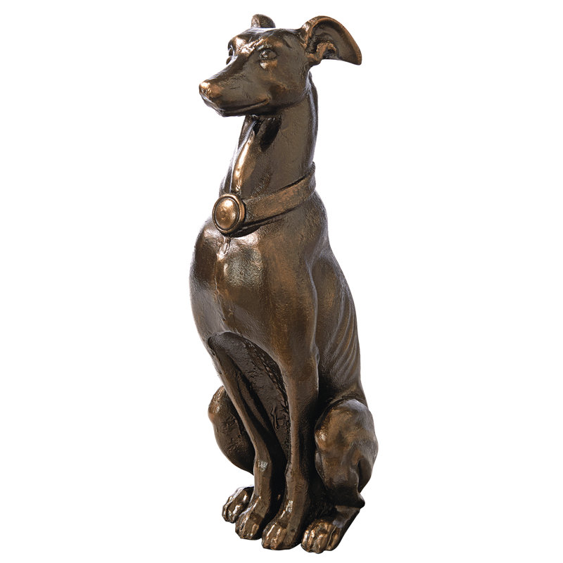 Statue de chien en fonte Greyhound Sentinel