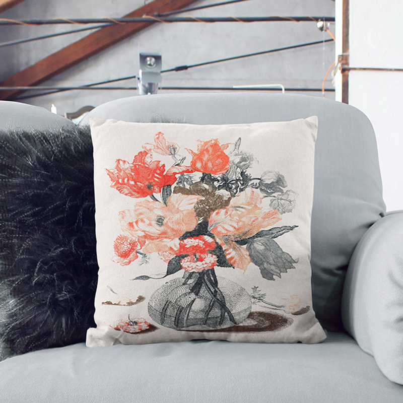 Square Throw Cushion, 40cm H x 40cm W x 15cm D