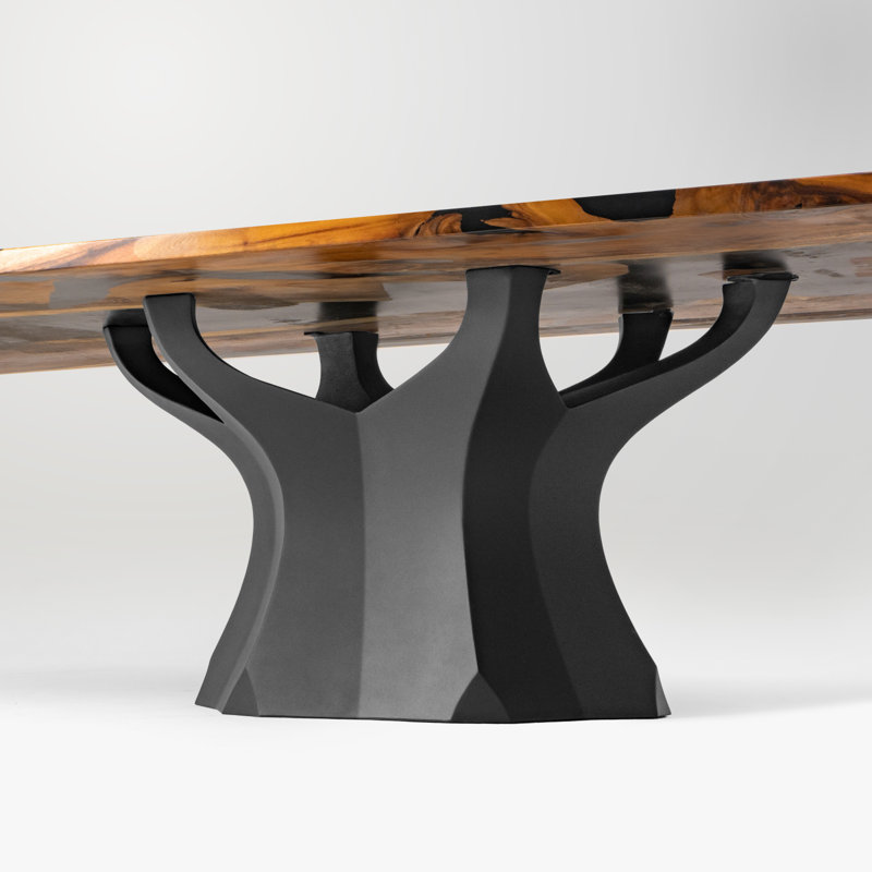 Base de table de salle à manger en métal Namu, H 28 po x L 32 po x l 22 po