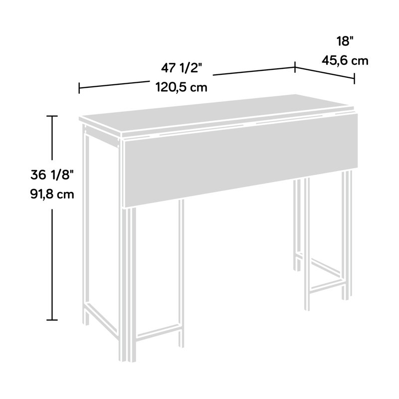 Table de salle à manger rectangulaire pour 4 personnes à finition laminée grise