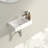 18" L x 10" W Wall Mounted Bathroom Sink Rectangular Wall Hung White Ceramic Sink with Faucet Hole