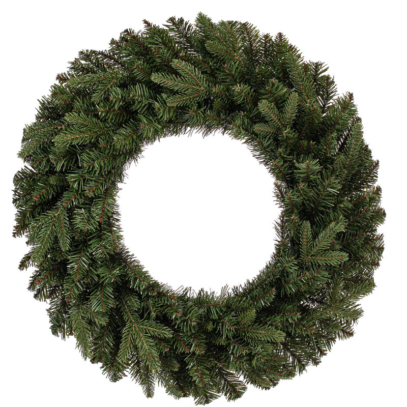  Couronne artificielle épinette non éclairée de 42 po avec 334 pointes réalistes en PE / PVC, 42 po x 42 po