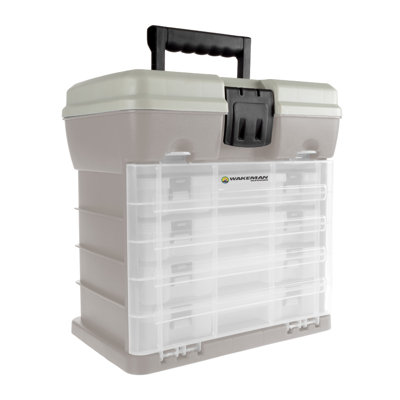 Stalwart Portable Tool Box - Small Parts Organizer with Drawers and Customizable Compartments for Hardware, Fishing Tackle, Beads, or Crafts