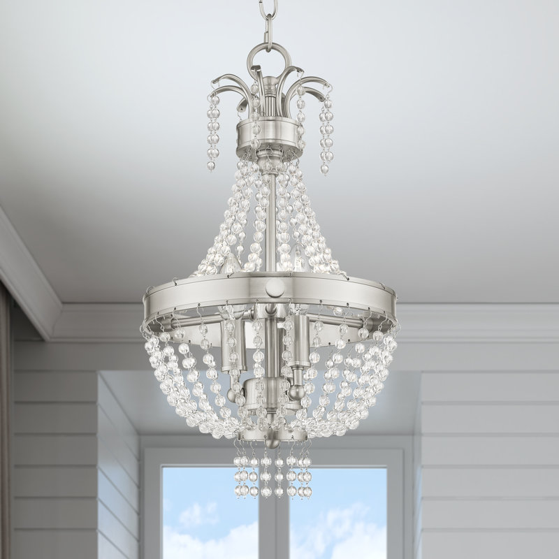 Rachedi 3 - Light Dimmable Empire Chandelier, Brushed Nickel