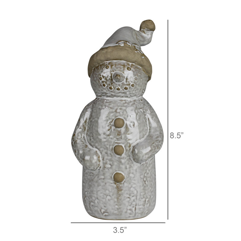 Bonhomme de neige avec capuchon, céramique