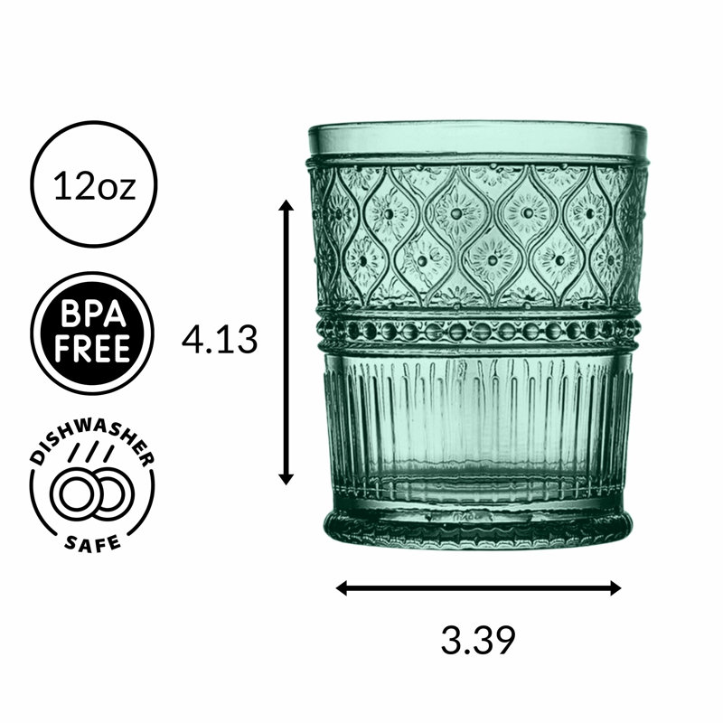Verres à whisky 12 oz Claro, Vert foncé