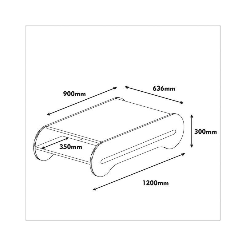 Bianey Sled Coffee Table, White