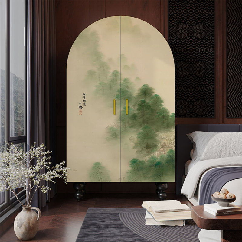 Armoire-penderie à double porte arquée