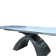 86.61"-118.11" Modern Extendable Dining Table - Brushed Black Steel Base