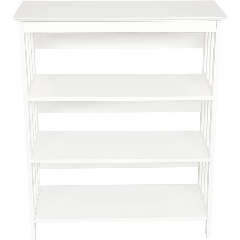 Bibliothèque standard en bois massif Nicks H 36 "x l 30", Blanc