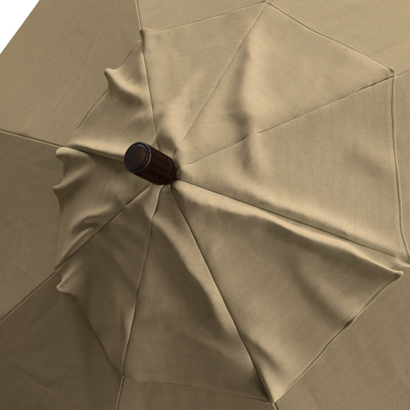 Parasol de marché 6 pi Jelinek, Toile Sunbrella® beige antique, Bronze
