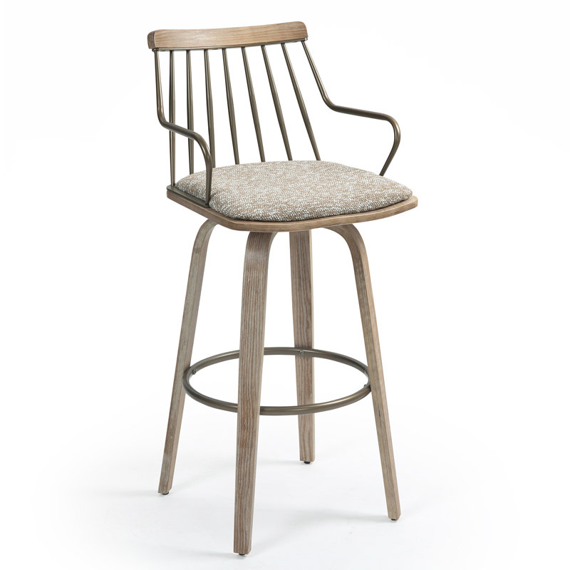 Arainn Swivel Upholstered Counter Stool, Bar Stool (29” Seat Height)