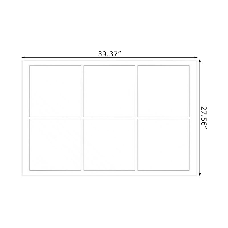 Miroir mural rectangulaire en aluminium, 39.37"W*27.56"H*1.97"D