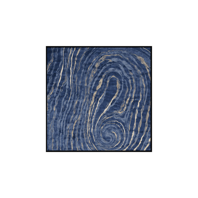 Machine Washable Gray Area Rug, Square 4'