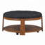 Table basse ronde avec repose-pieds capitonné surdimensionné à 2 niveaux-1611230550