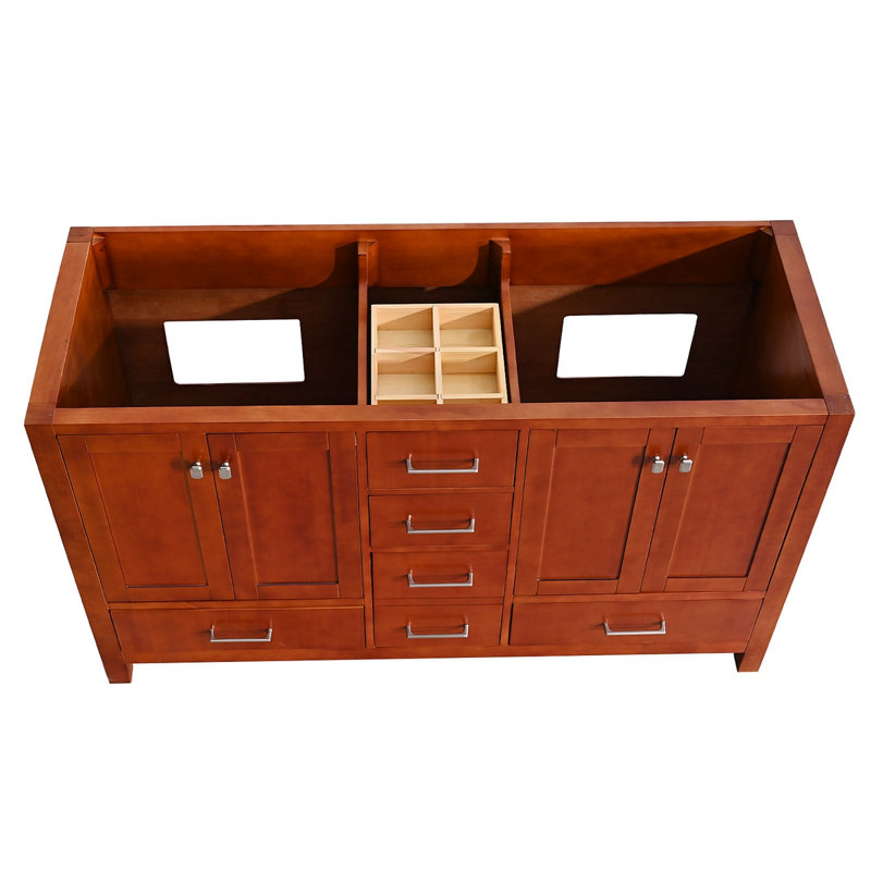 Rangement pour salle de bain 60 po sans comptoir ni lavabo, Rouge