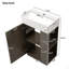 Meuble-lavabo 21,6 po avec lavabo en céramique