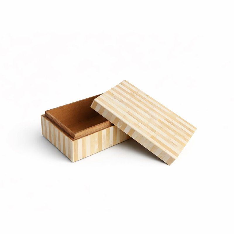 Dilan Bone China Decorative Box, 2.5" H x 4.5" W x 7" D