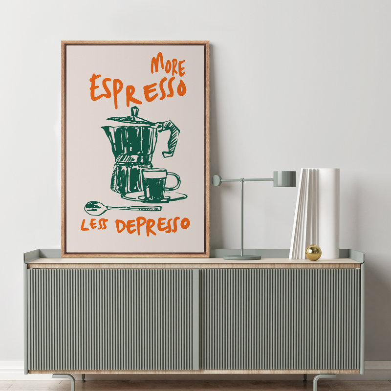Plus de café espresso, moins de café espresso, Naturel, H 24 po x l 16 po