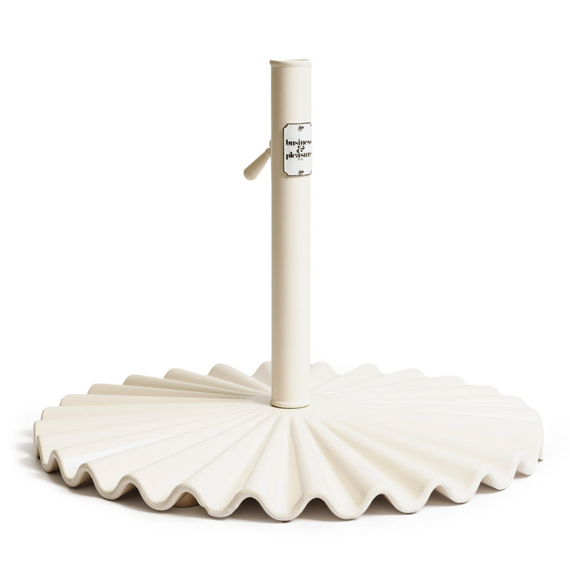 90 Steel Plastic In Ground Umbrella Base, White
