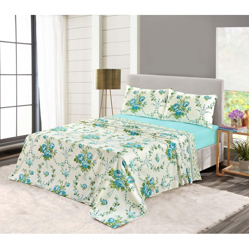 Alisabeth Flannel Sheet Set, Single (3'), Teal