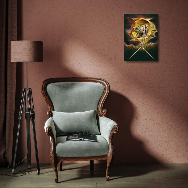 "L'ancien des jours" par William Blake - Art mural sur toile tendue avec châssis, H 18 po x l 14 po