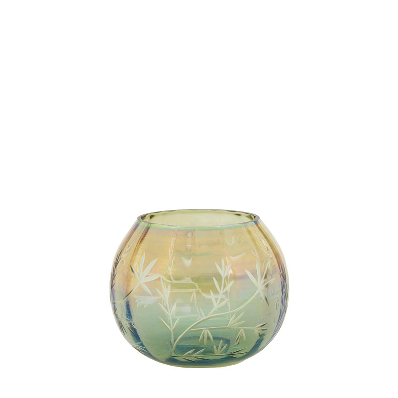 Glass Tabletop Tealight Holder, 12" H x 14" W x 14" D