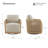Linen-like Upholstered Swivel Accent Chair-122091994