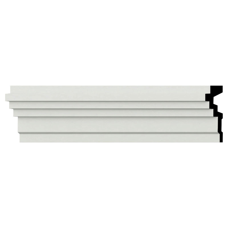 Endurathane Joseph Crown Moulding, 1 3/8"H x 4 3/8"P x 96"L, Factory Primed