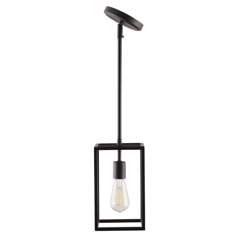 Luminaire suspendu géométrique 1 lumière Gwendel, Noir