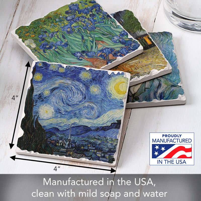 Ensemble de 4 sous-verres Thirlystone Van Gogh Classics