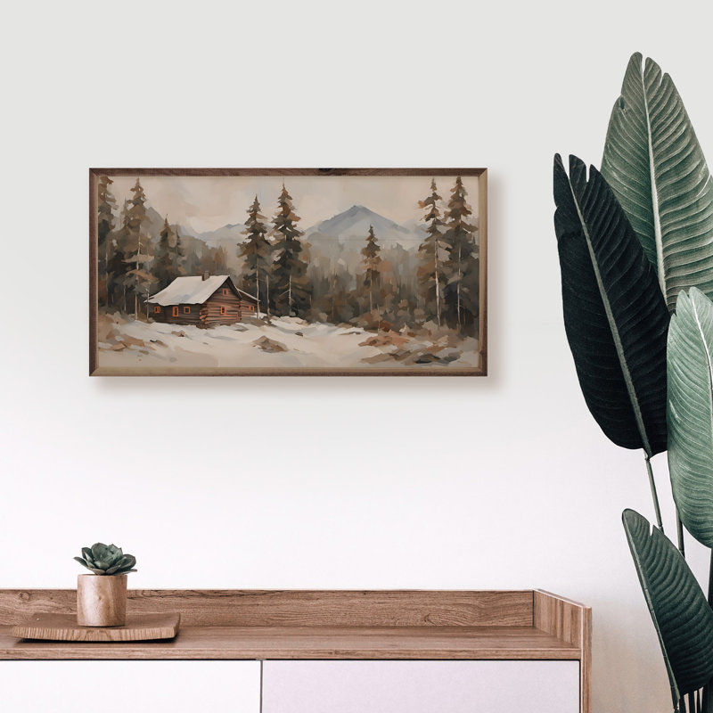 Cabin In Timber, 18" H x 36" W