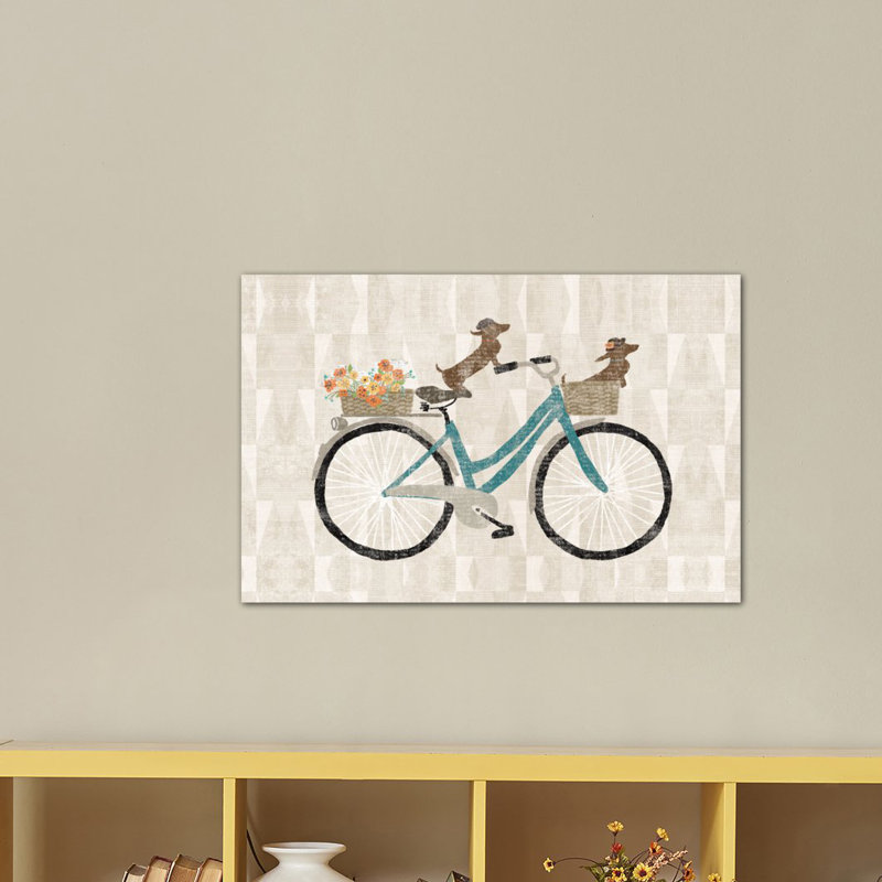 Doxie Ride I, impression sur toile tendue, H 40 po x l 60 po x P 1,5 po, Toile tendue, Pas de tapis