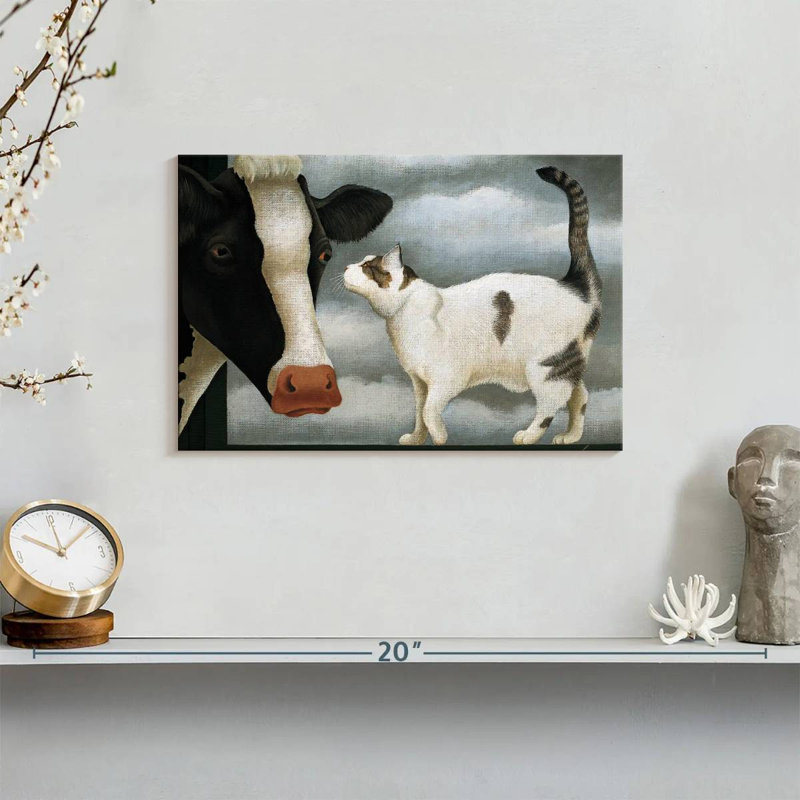 Cat And Cow, 8" H x 12" W