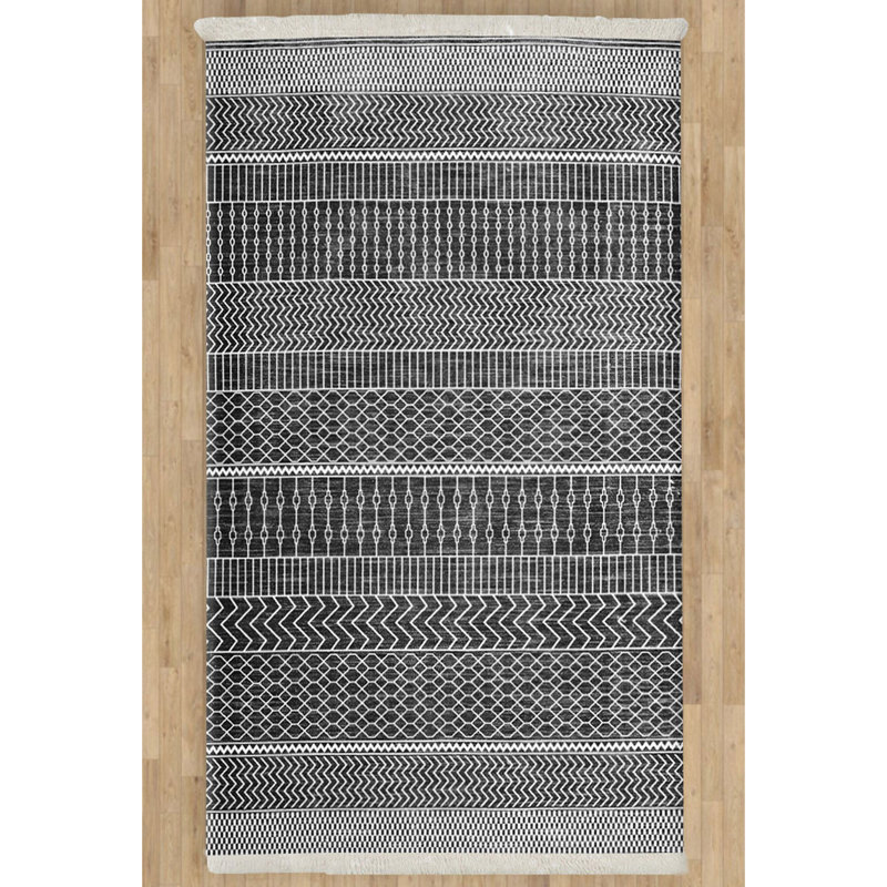Tapis rectangulaire en polypropylène Kilim, Rectangle 3 pi 11 po x 5 pi 11 po