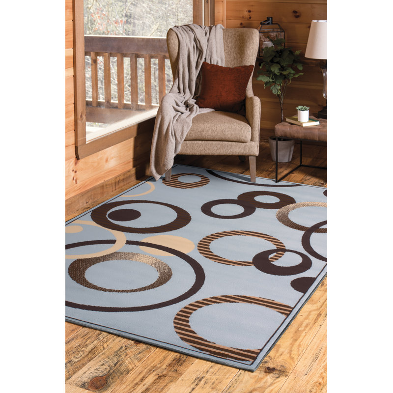 Tapis bleu Gober, 5 pi 3 po x 7 pi 2 po