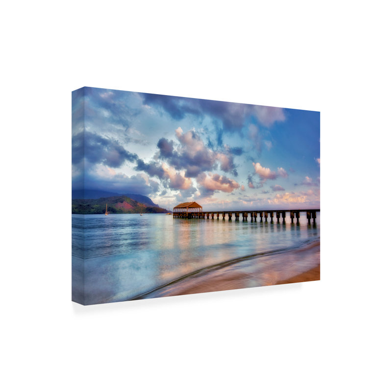 «Pier 1» par Dennis Frates - photographie sur toile tendue, H 30 po x l 47 po x P 2 po