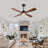 4 Blade Solid Wood Ceiling Fan With Light,whisper-quiet Dc Motor, Led Integrated Dimmable, 3 Color Temperatures, Smart Control, 3 Downrods (6"/12"/24")-1280667072