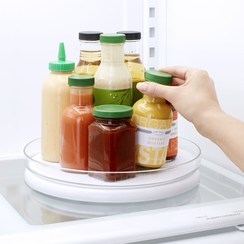 YouCopia® FridgeView Fridge Turntable & Mat, Rotating Lazy Susan Turntable for Fridge Storage