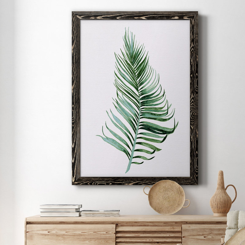«Sage Frond II», reproduction sur toile encadrée, H 20 po x l 17 po x P 1 po, Toile avec cadre noir