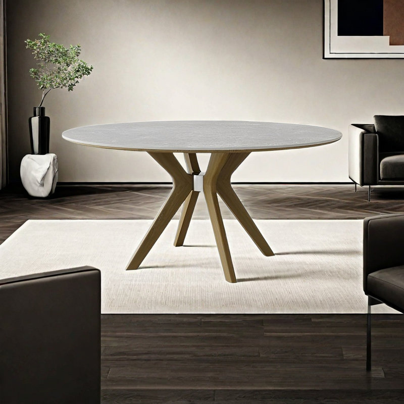 Table de salle à manger Wabi Sabi, H 29,52 po x L 47,24 po x l 47,24 po