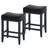 25.75" H Mid-Century Modern Backless Upholstered Counter Stool with Wood Frame-770099662-758719782