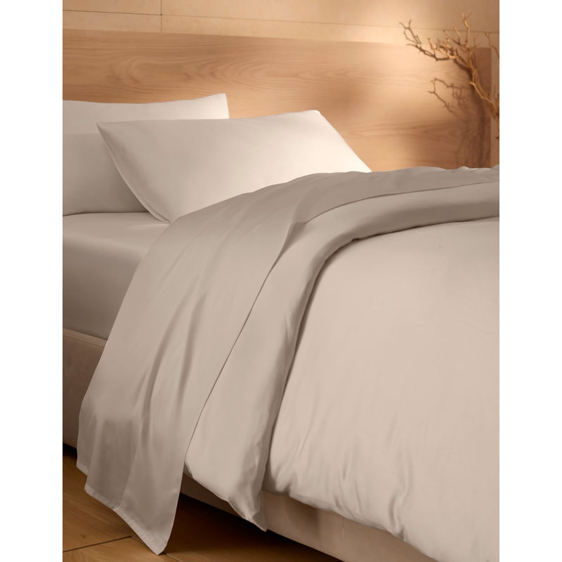 Rayon From Bamboo Duvet Cover, Queen Duvet Cover, White